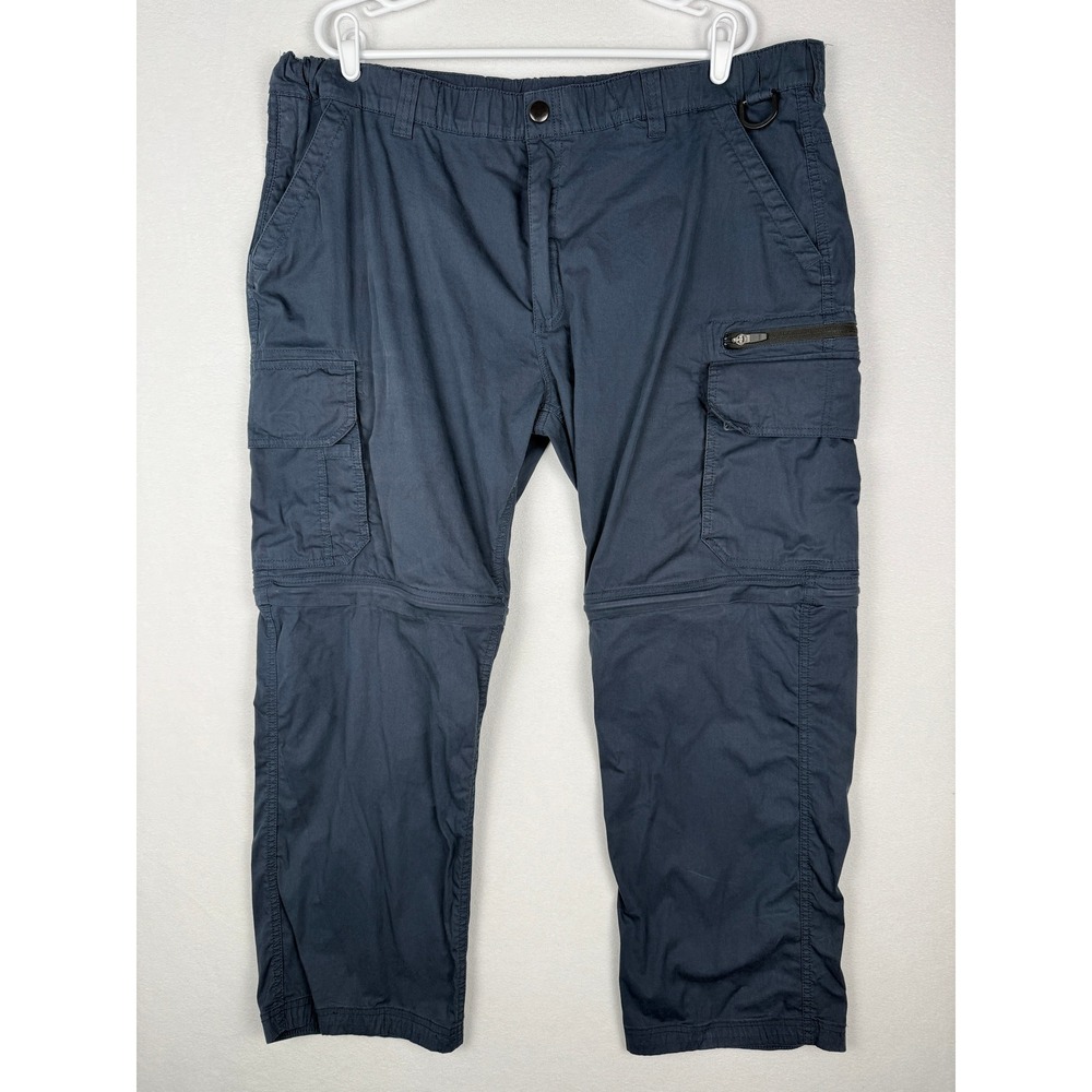 BC Clothing Convertible Cargo Pants Mens‎ XL Navy Blue Outdoor Tactical Utility